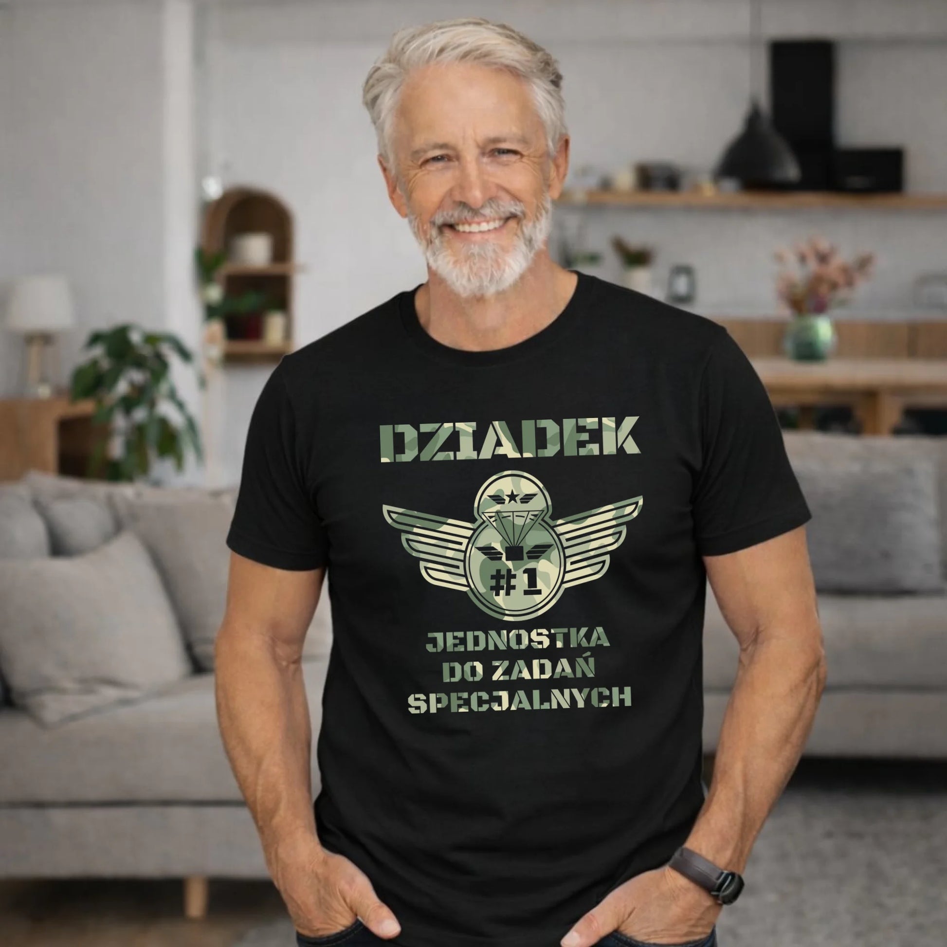 Koszulka dla dziadka - Dziadek jednostka do zadań specjalnych D31 - StoryCups.pl