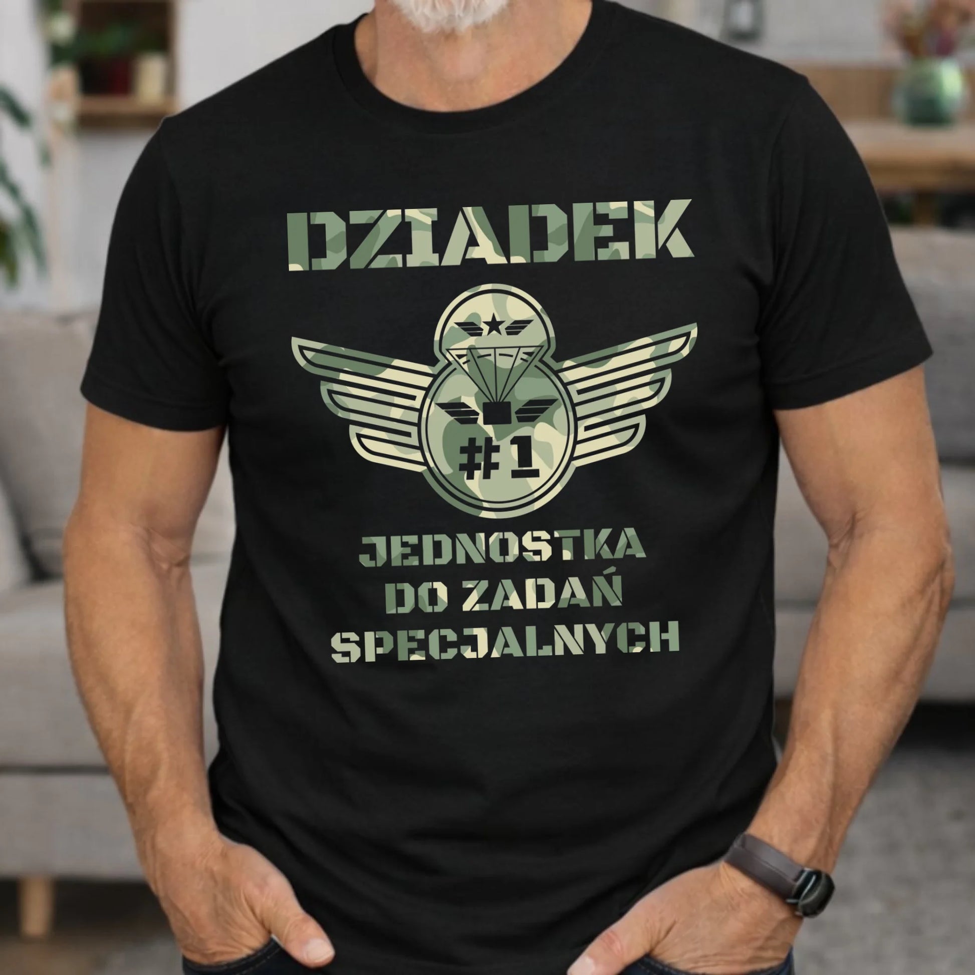 Koszulka dla dziadka - Dziadek jednostka do zadań specjalnych D31 - StoryCups.pl