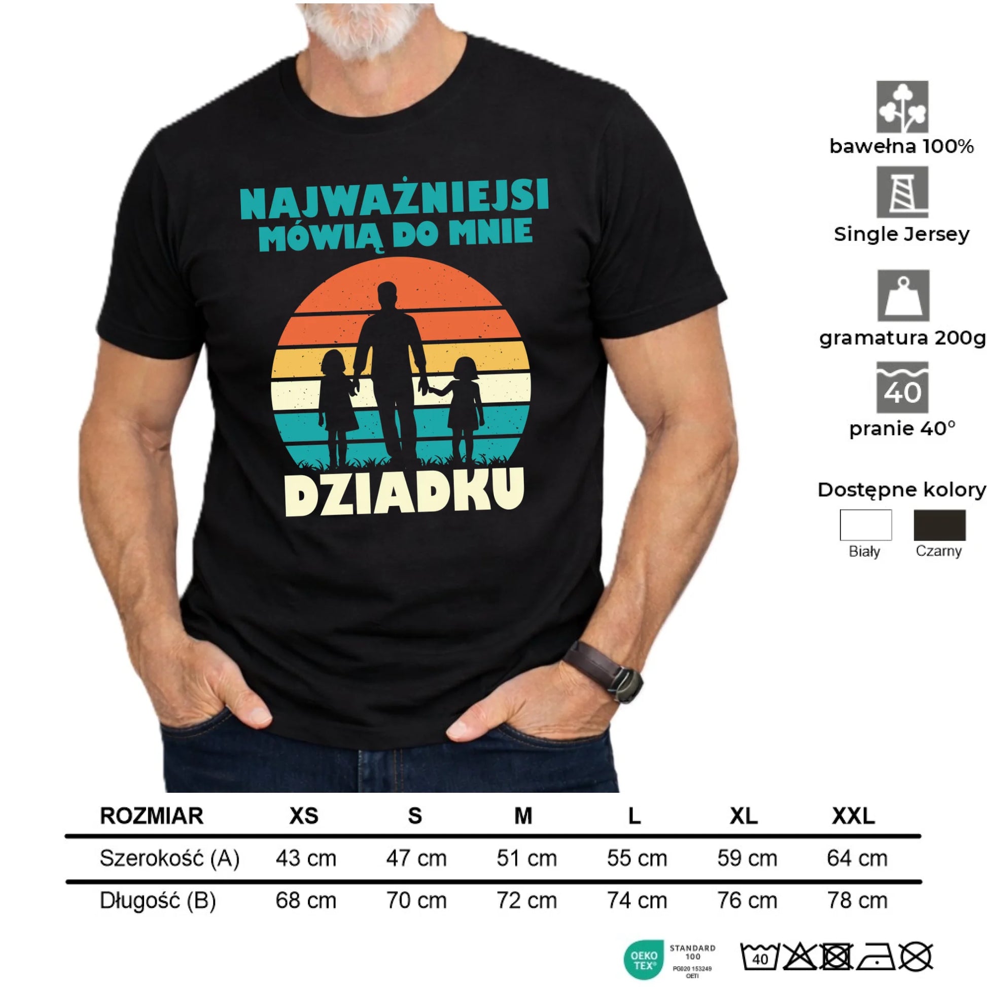 Koszulka dla dziadka - Najważniejsi mówią do mnie dziadku D34 - StoryCups.pl