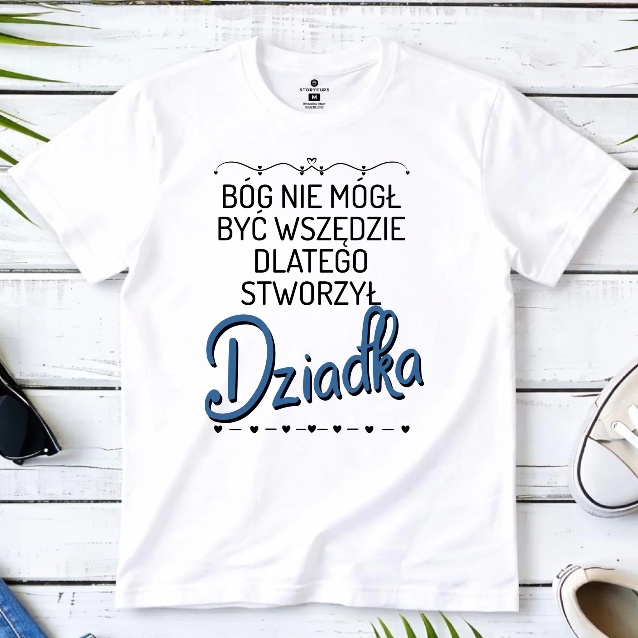 Koszulka dla dziadka - Bóg nie mógł być wszędzie dlatego stworzył dziadka D09 - StoryCups.pl