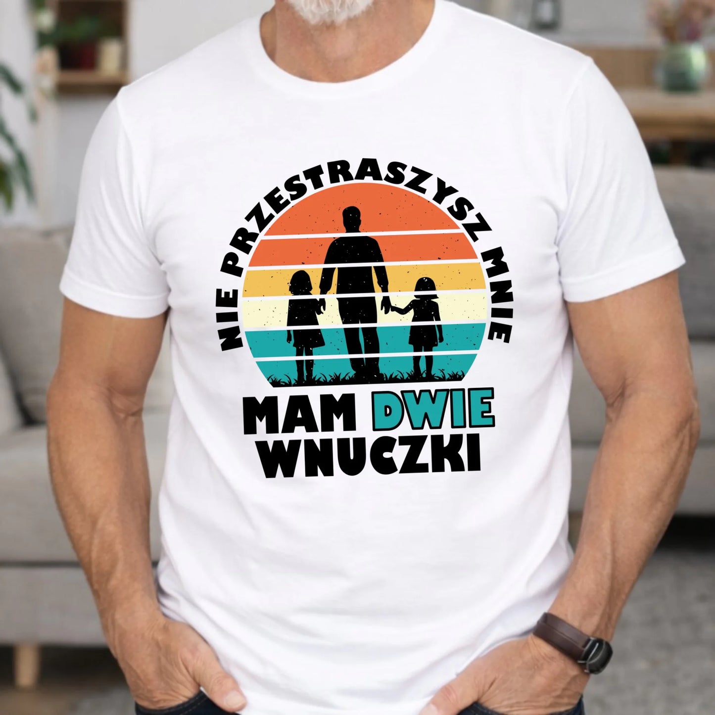 Koszulka dla dziadka - Nie przestraszysz mnie mam dwie wnuczki D41 - StoryCups.pl