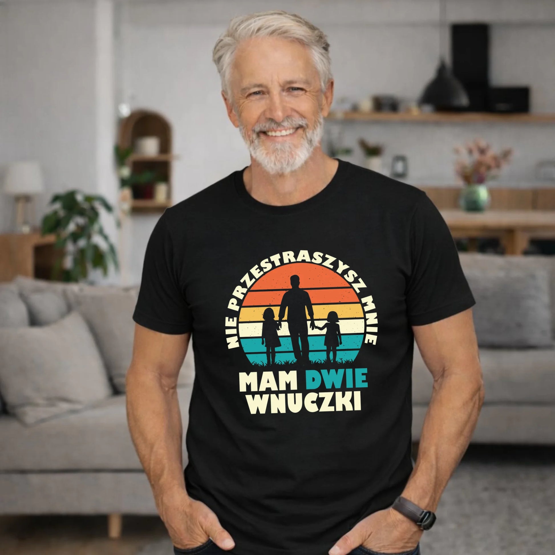 Koszulka dla dziadka - Nie przestraszysz mnie mam dwie wnuczki D41 - StoryCups.pl