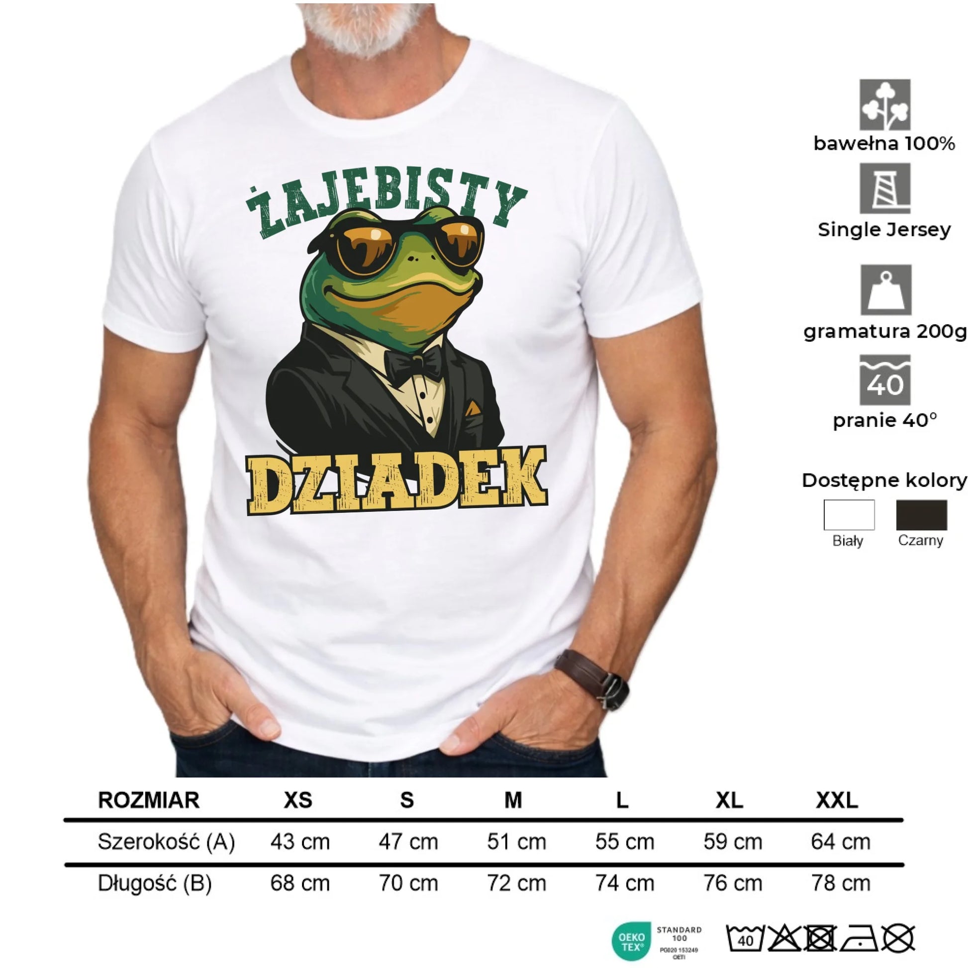 Koszulka dla dziadka - Żajebisty dziadek D42 - StoryCups.pl