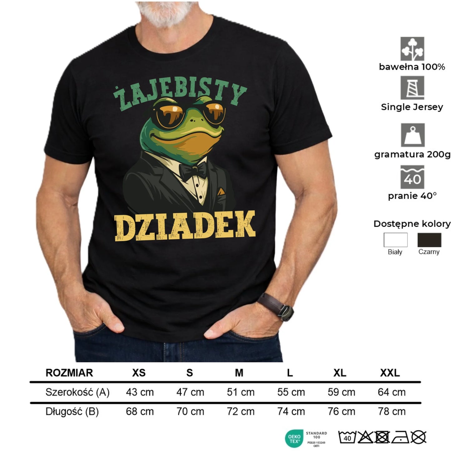 Koszulka dla dziadka - Żajebisty dziadek D42 - StoryCups.pl