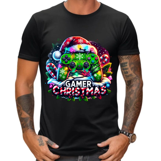 Koszulka męska świąteczna - prezent dla gracza - Christmas gamer BN22
