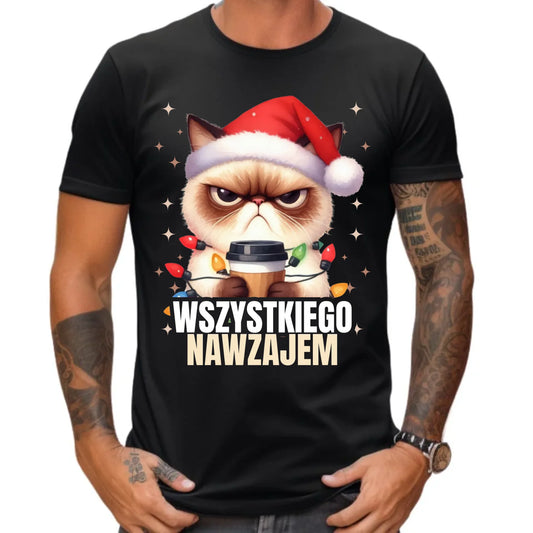 Koszulka męska świąteczna - Grumpy Cat Wszystkiego nawzajem BN33