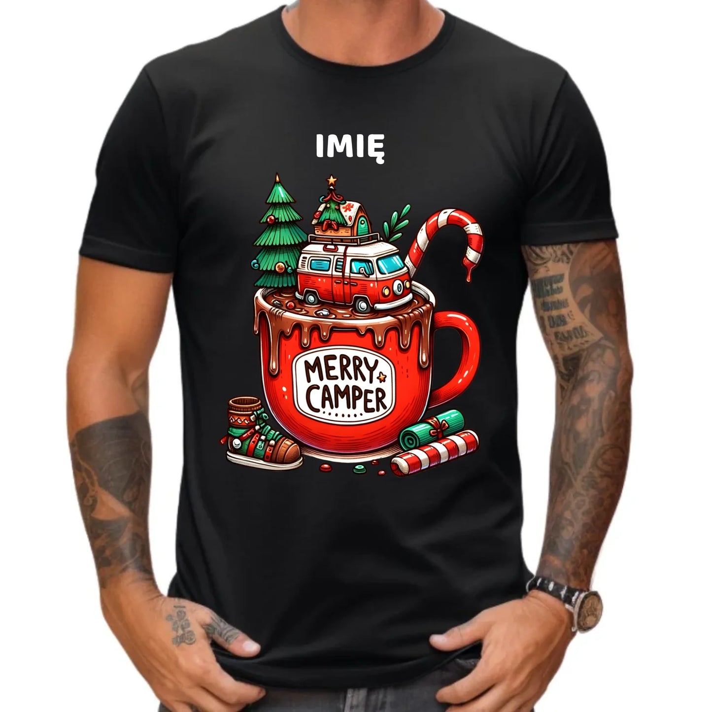 Koszulka męska świąteczna - Kamper Merry Camper - personalizowana BN43