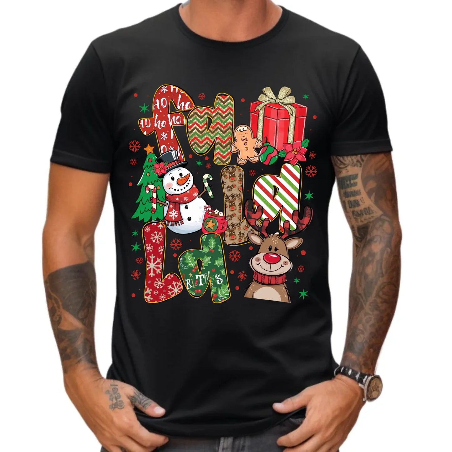 Koszulka męska świąteczna - Fa la la BN71