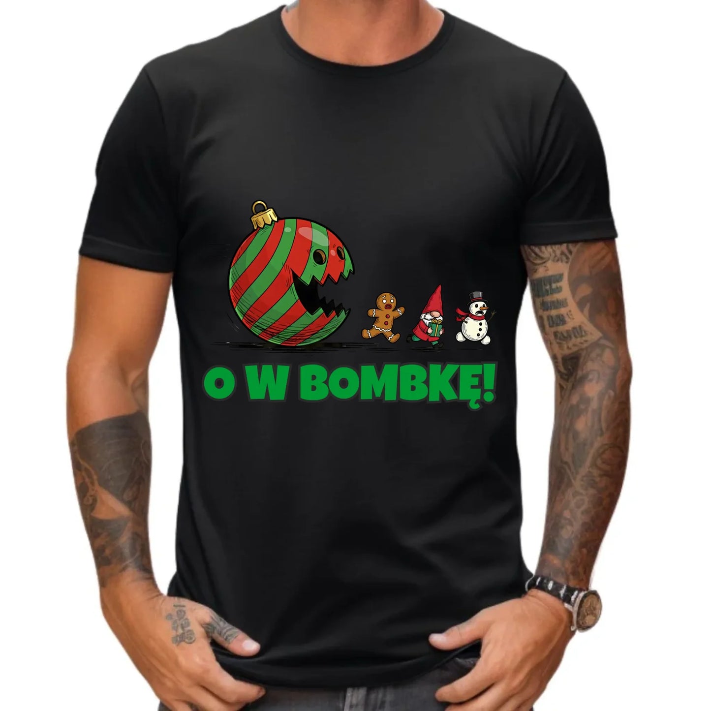 Koszulka męska świąteczna - O w bombkę BN142