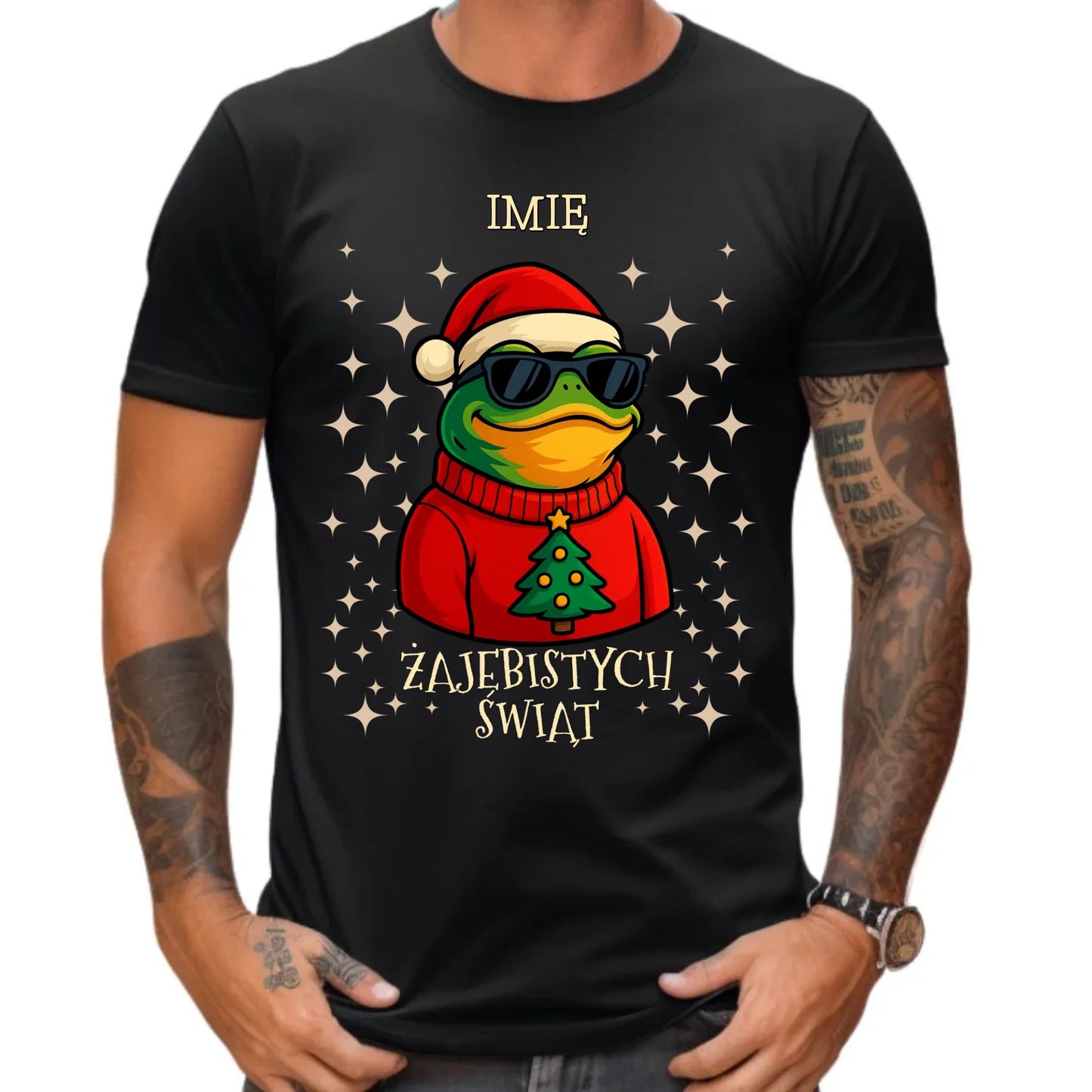 Koszulka męska świąteczna - Żajebistych Świąt - personalizowana BN144