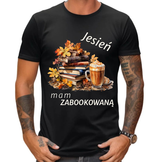 Koszulka męska jesienna - Jesień mam zabookowaną JS28