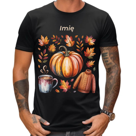 Koszulka męska jesienna - Złota jesień - personalizowana JS30