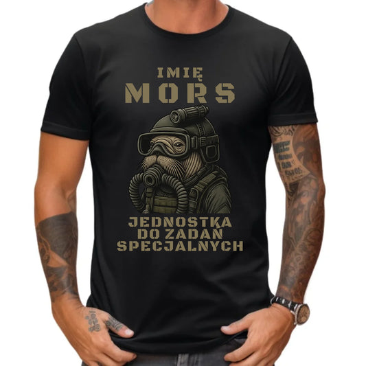 Koszulka męska - prezent dla morsa - Mors do zadań specjalnych - personalizowana HM07