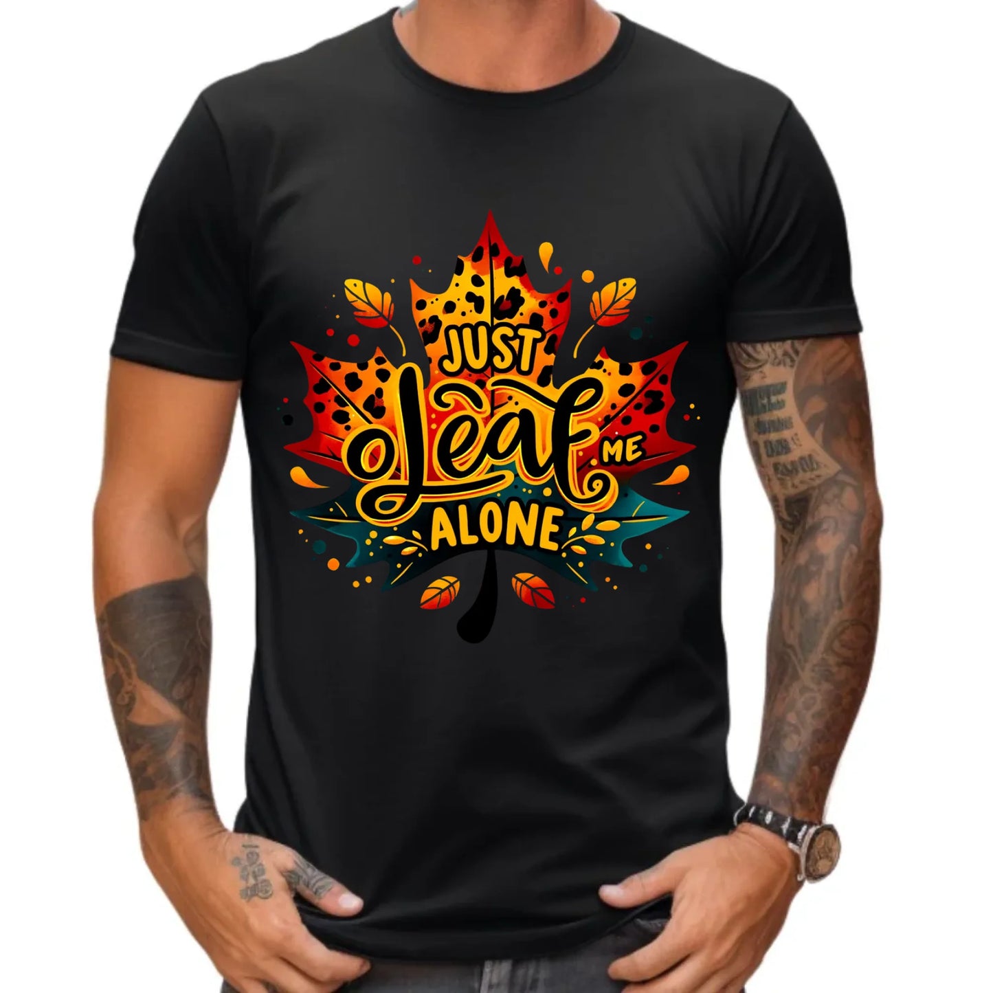 Koszulka męska jesienna - Just leaf me alone JS22