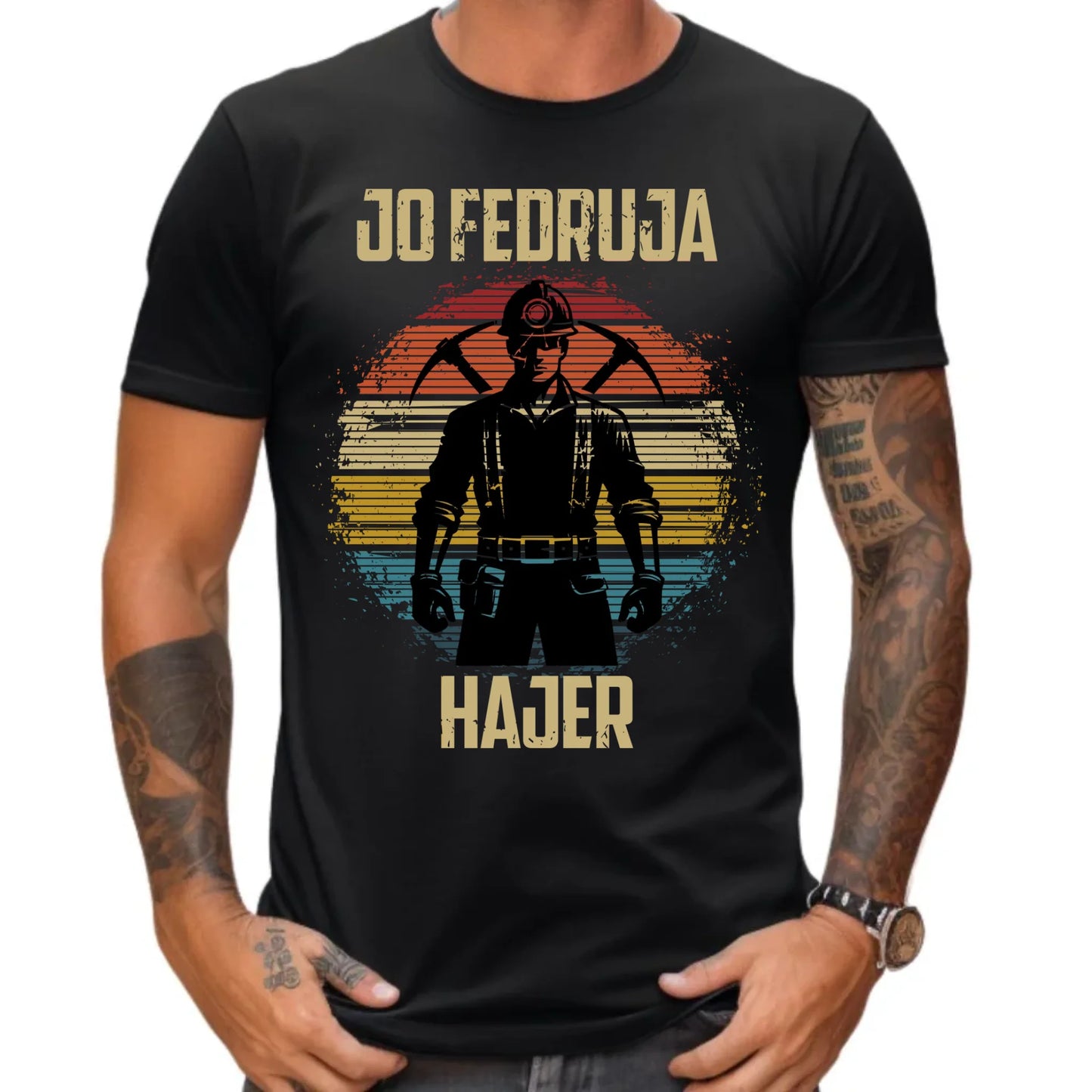 Koszulka męska - prezent dla górnika - Jo fedruja Hajer G26