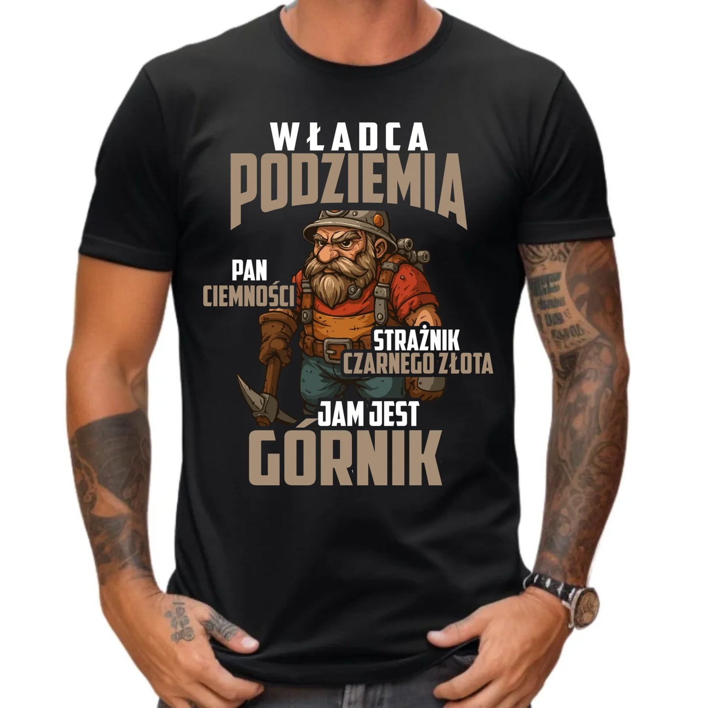 Koszulka męska - prezent dla górnika - Władca podziemia Górnik G20