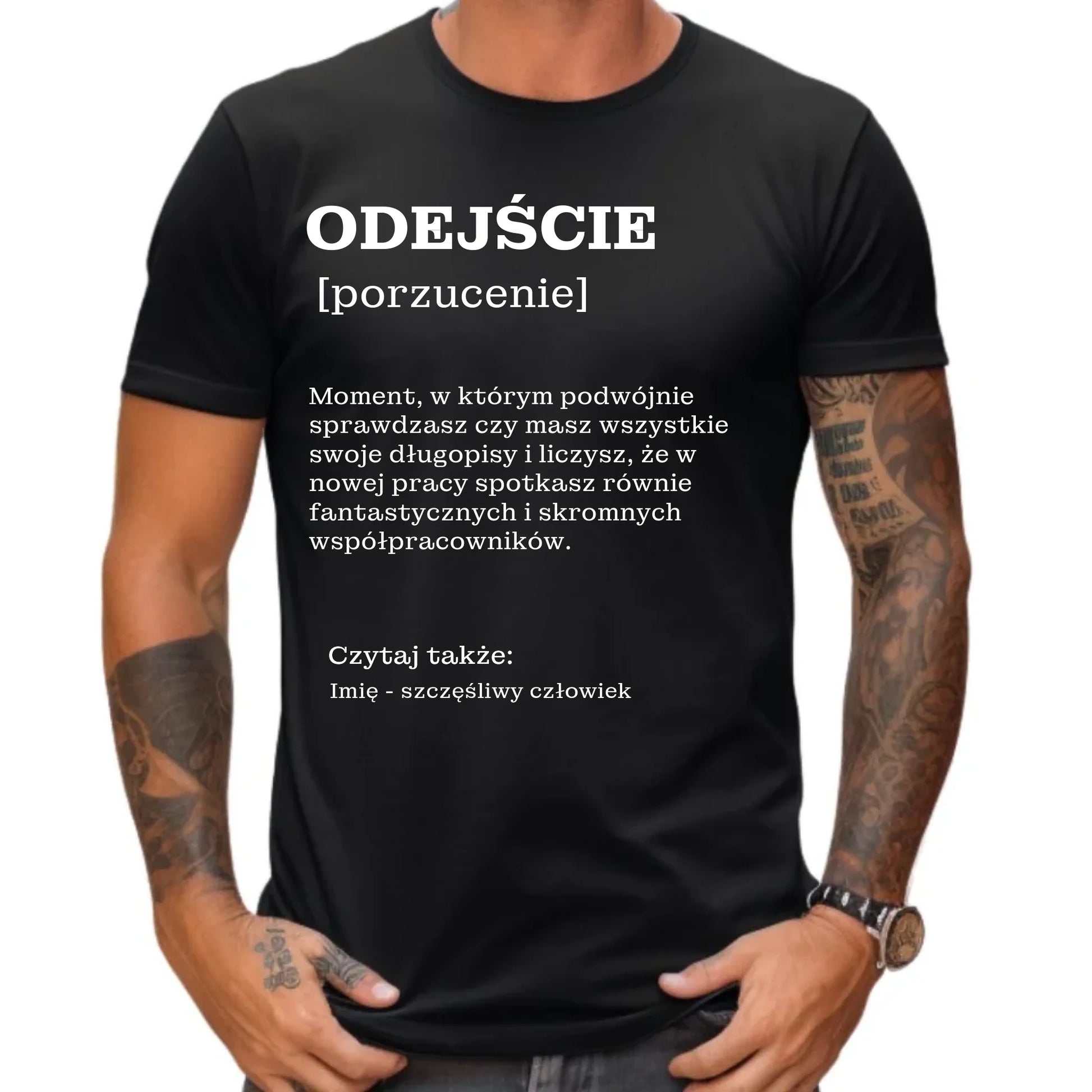 Koszulka męska - Odejście z pracy [porzucenie] - personalizowana OP01 - StoryCups.pl