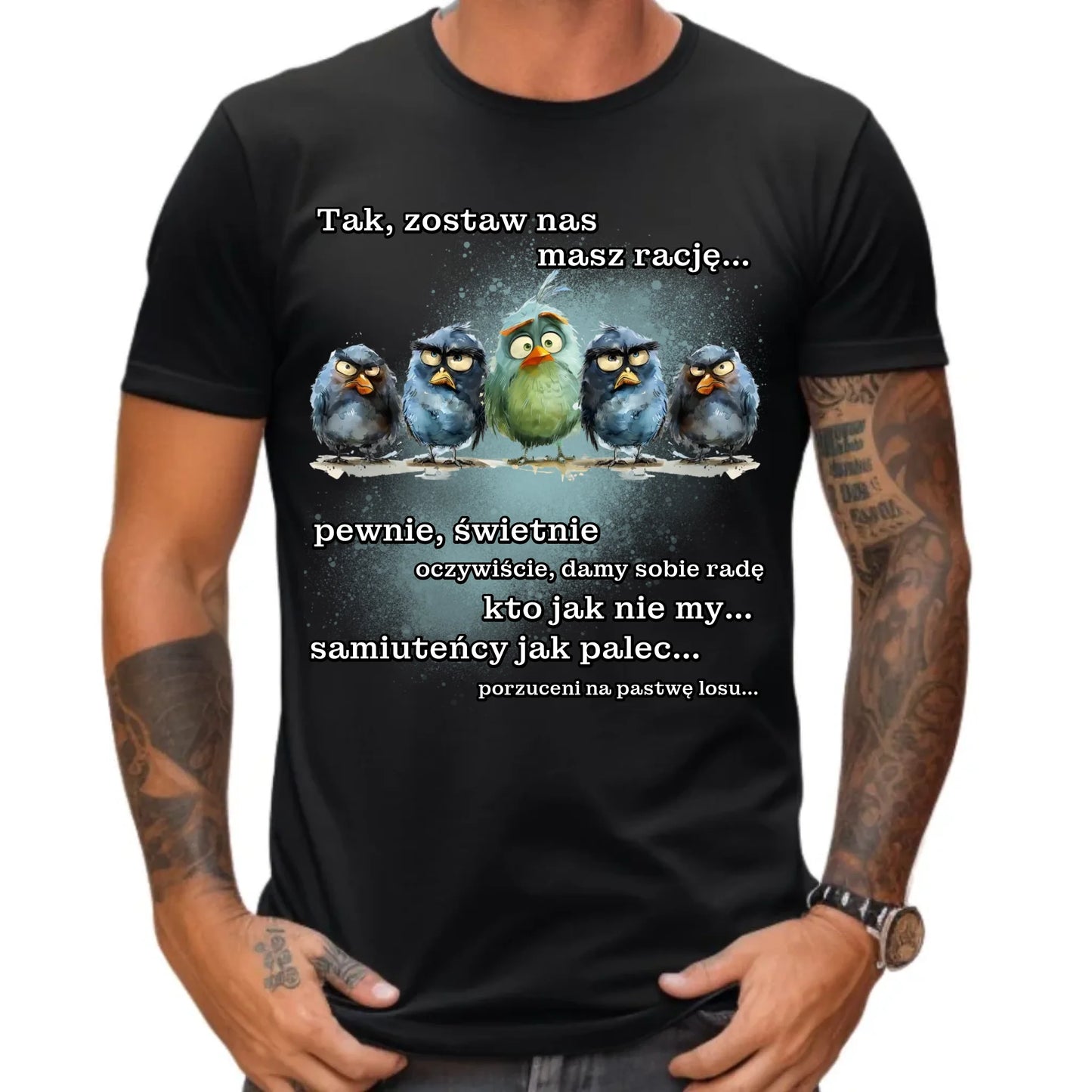 Koszulka męska na odejście z pracy - Tak, zostaw nas OP06