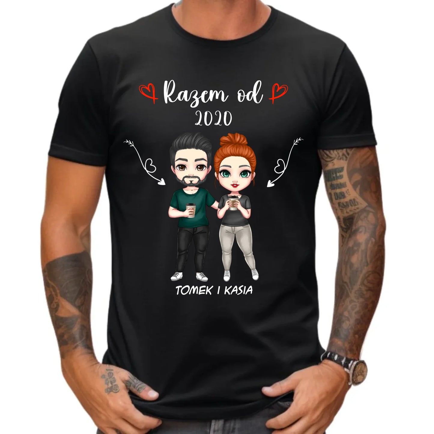 Koszulka męska - Para razem od - personalizowana W01 - StoryCups.pl