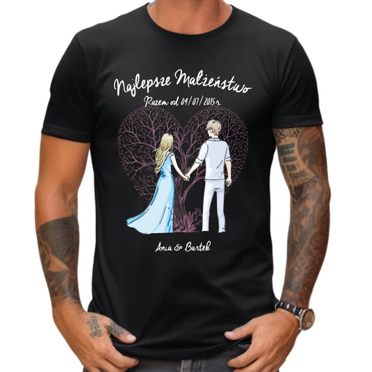 Koszulka męska - Najlepsze małżeństwo - personalizowana W03 - StoryCups.pl