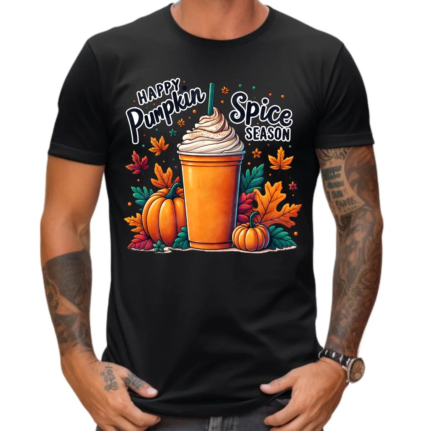Koszulka męska jesienna - Pumpkin Spice - kawa dyniowa JS02