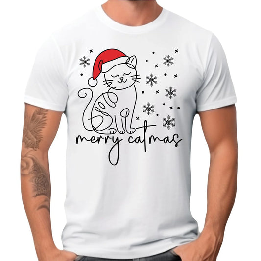Koszulka męska świąteczna - Kot Merry catmas BN151