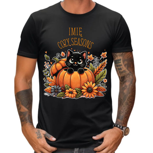 Koszulka męska jesienna - Cozy Seasons - personalizowana JS01