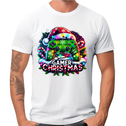 Koszulka męska świąteczna - prezent dla gracza - Christmas gamer BN22