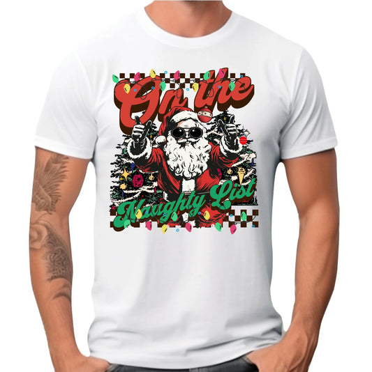 Koszulka męska świąteczna - On the Naughty List BN50