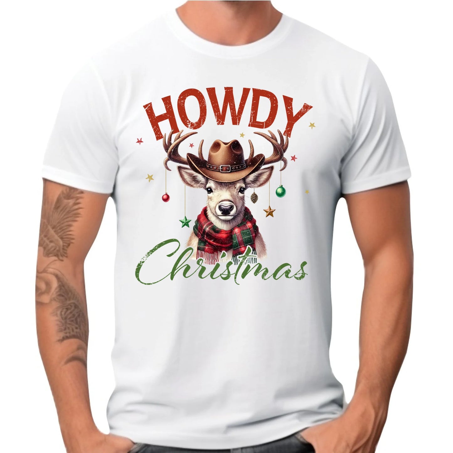 Koszulka męska świąteczna - Howdy Christmas BN54