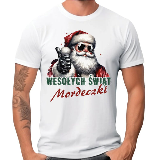 Koszulka męska świąteczna - Mikołaj Wesołych Świąt mordeczki BN65