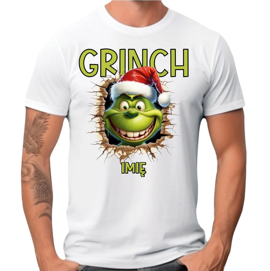 Koszulka męska świąteczna - Grinch - personalizowana BN112