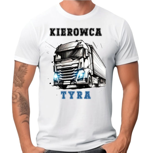 Koszulka męska dla kierowcy ciężarówki - Kierowca tyra ZKT07