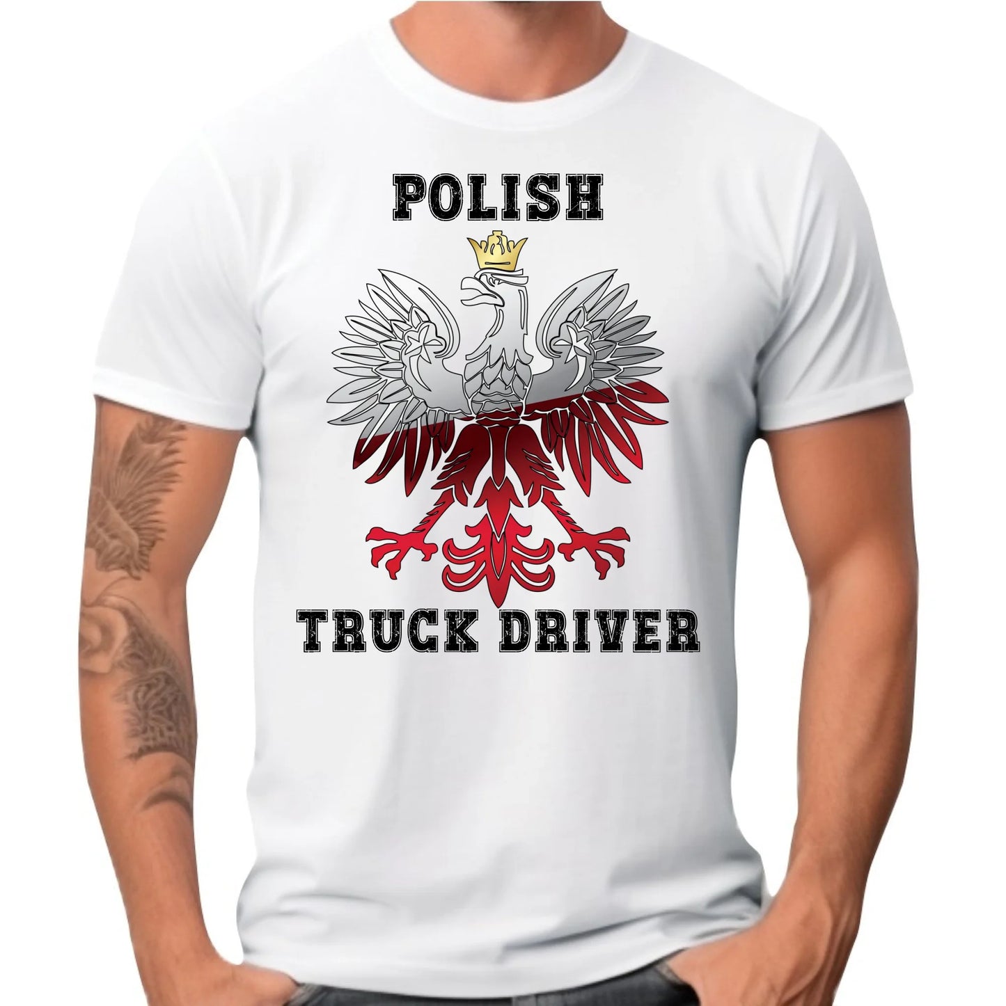 Koszulka męska dla kierowcy ciężarówki - Polish Truck Driver ZKT06
