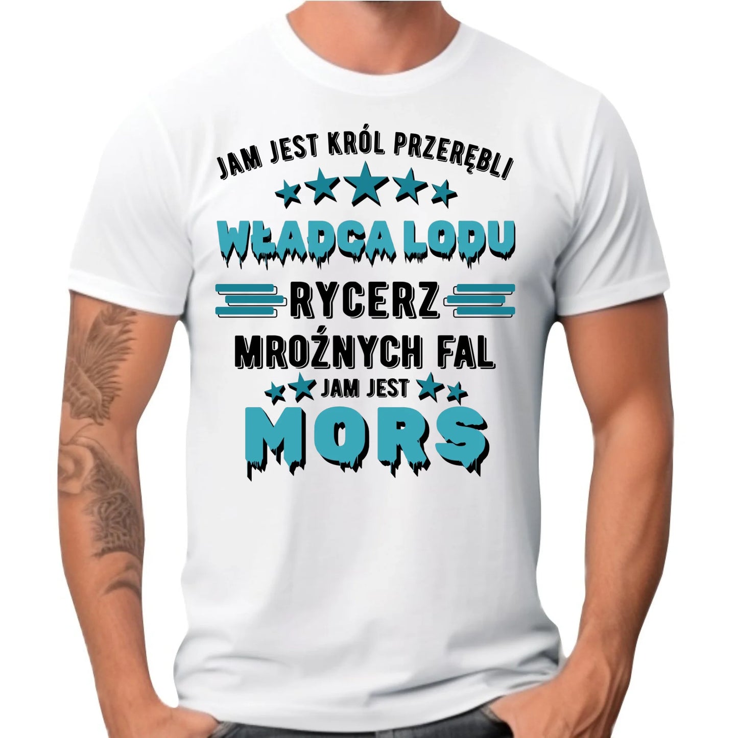 Koszulka męska - prezent dla morsa - Jam jest Król przerębli Jam jest mors HM13