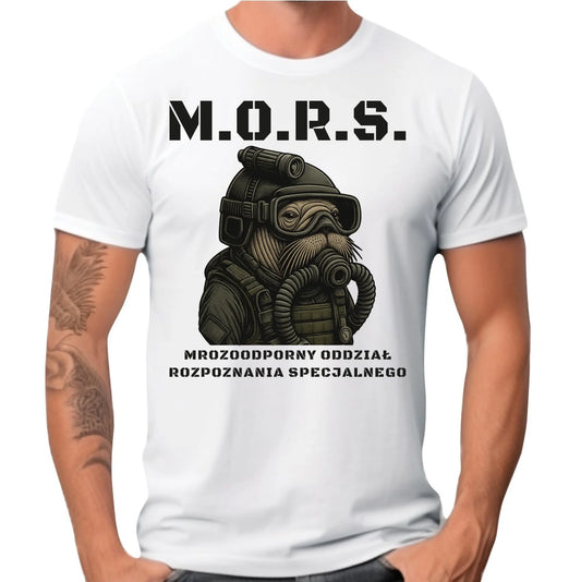 Koszulka męska - prezent dla morsa - M.O.R.S. Mrozoodporny Oddział Rozpoznania Specjalnego HM20