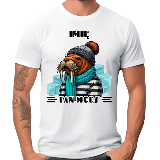 Koszulka męska - prezent dla morsa - Pan Mors - personalizowana HM15