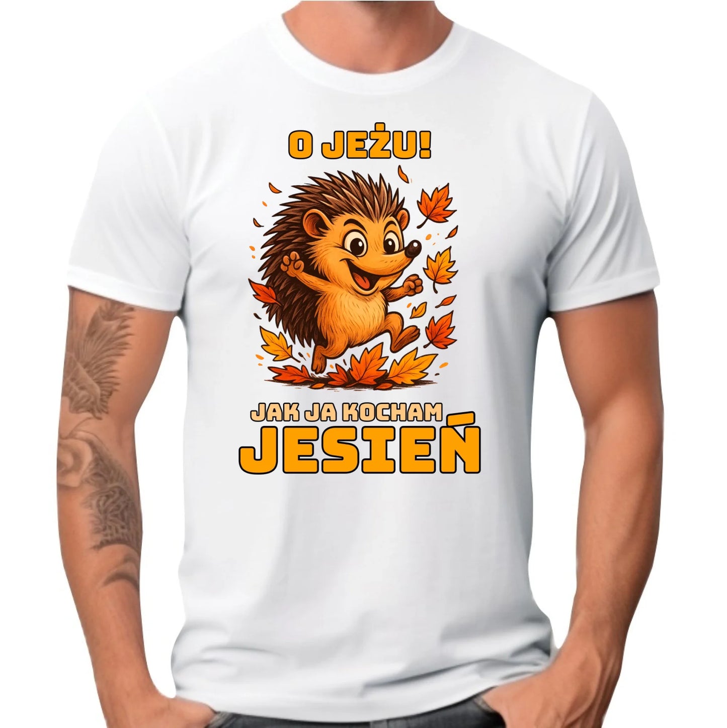 Koszulka męska jesienna - O JEŻU! Jak ja kocham jesień JS31