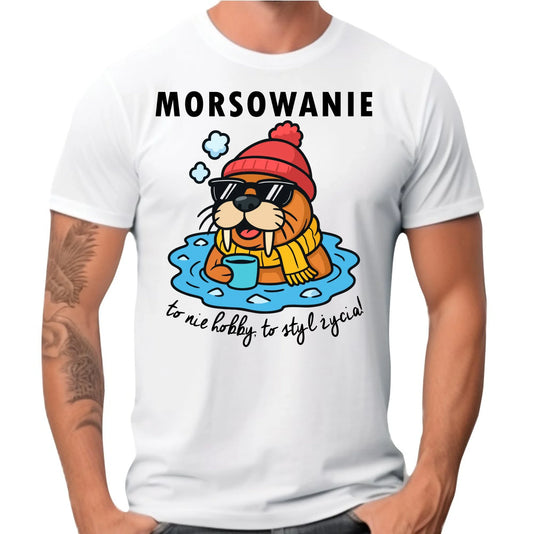 Koszulka męska - prezent dla morsa - Morsowanie to styl życia HM10