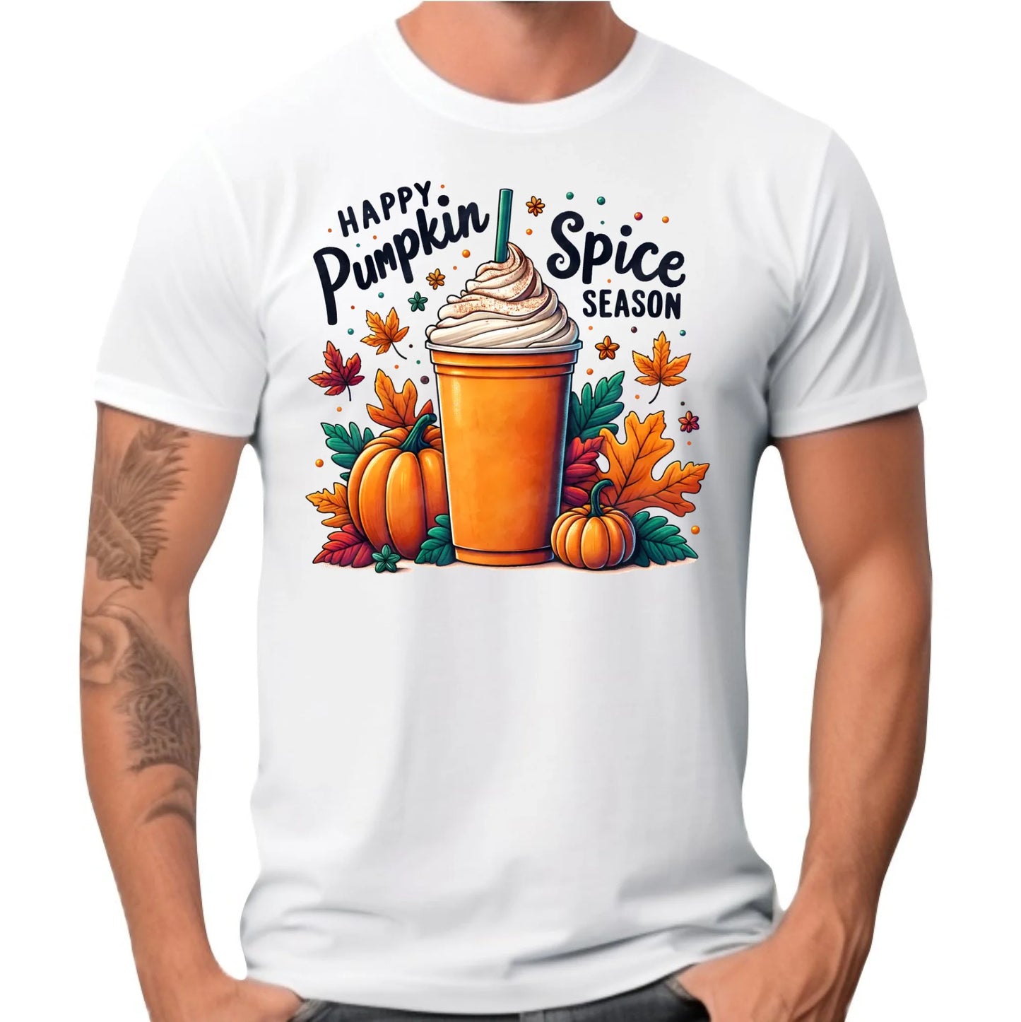 Koszulka męska jesienna - Pumpkin Spice - kawa dyniowa JS02