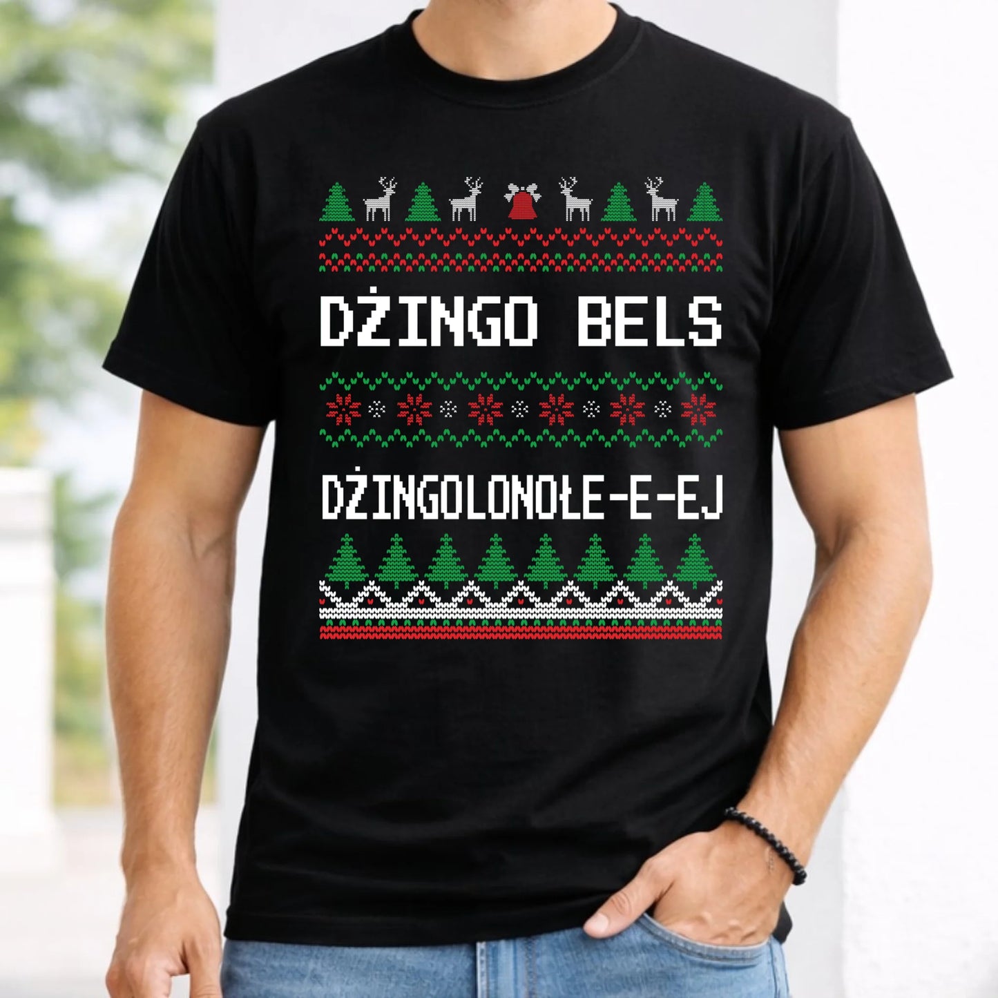Koszulka męska świąteczna - prezent na Święta - Dżingo bels BN11