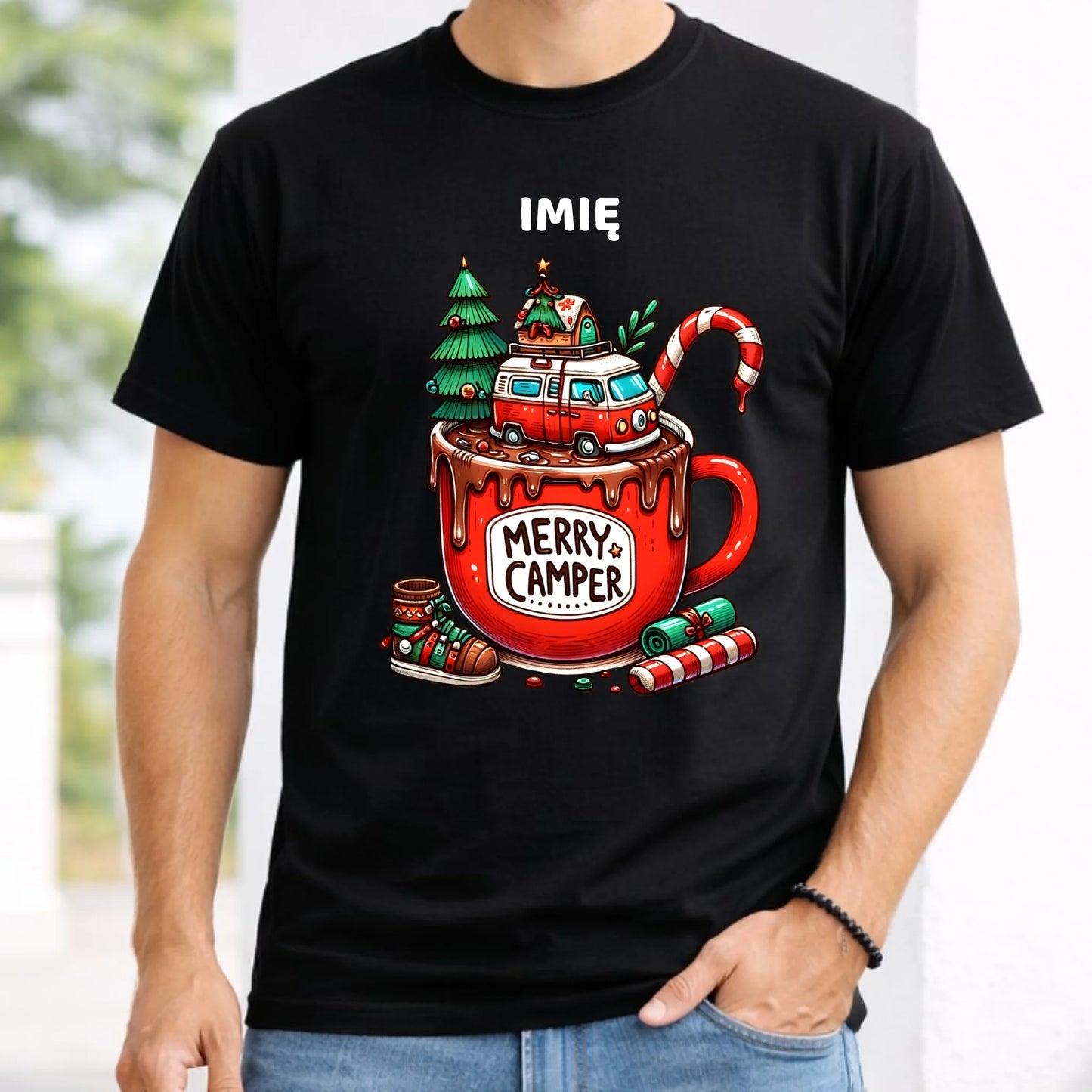 Koszulka męska świąteczna - Kamper Merry Camper - personalizowana BN43