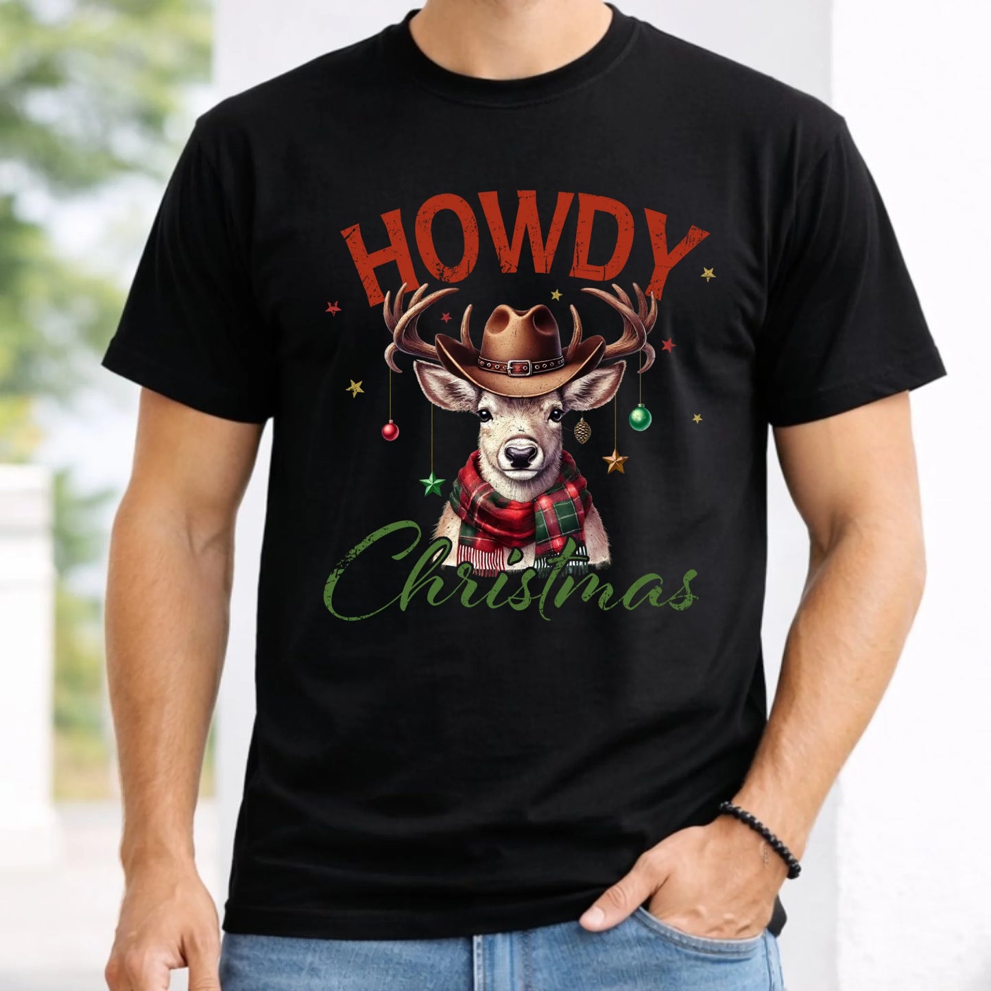 Koszulka męska świąteczna - Howdy Christmas BN54