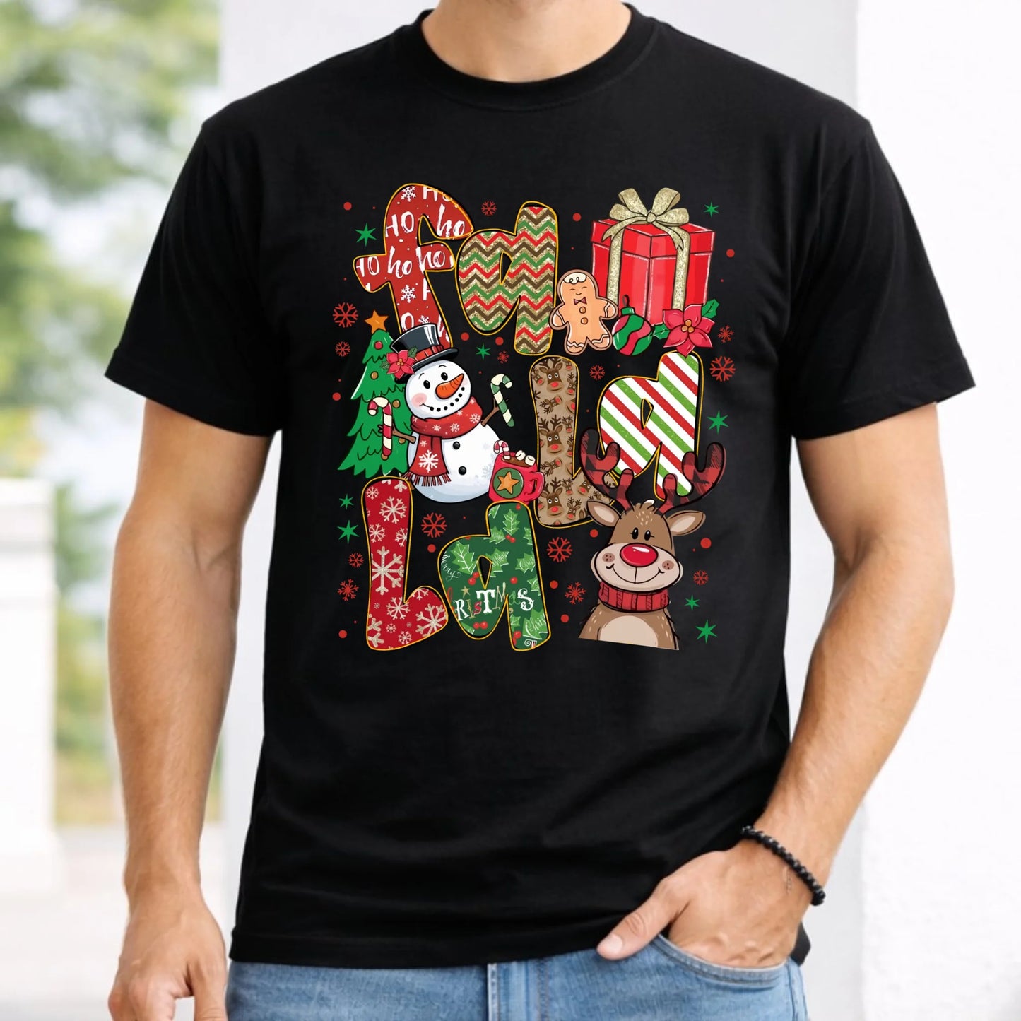 Koszulka męska świąteczna - Fa la la BN71