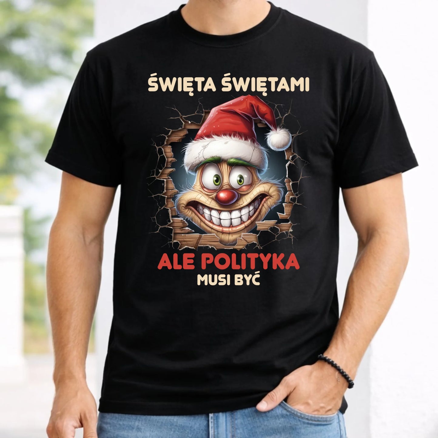 Koszulka męska świąteczna - Święta świętami ale polityka musi być BN102