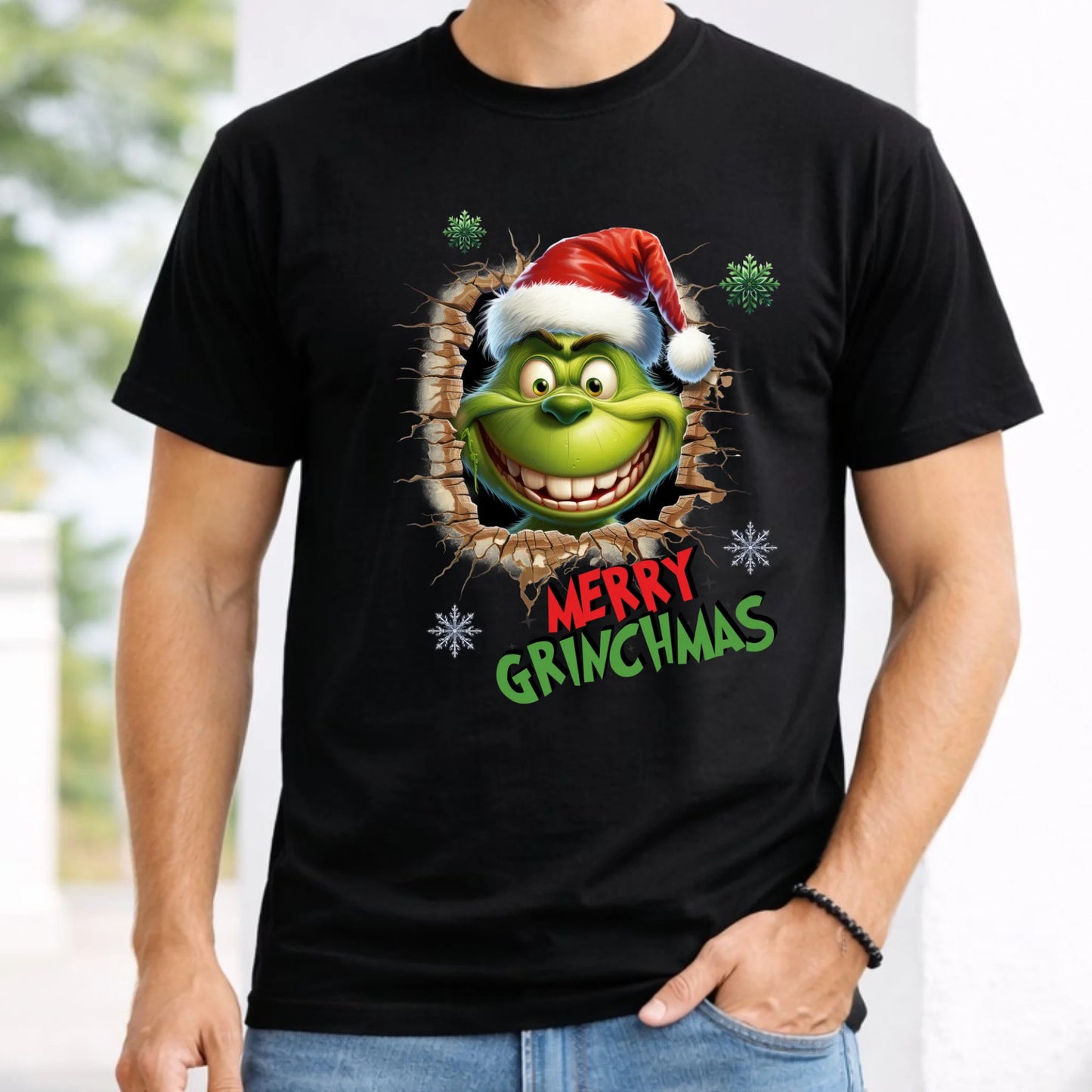 Koszulka męska świąteczna - Grinch - Merry Grinchmas BN113