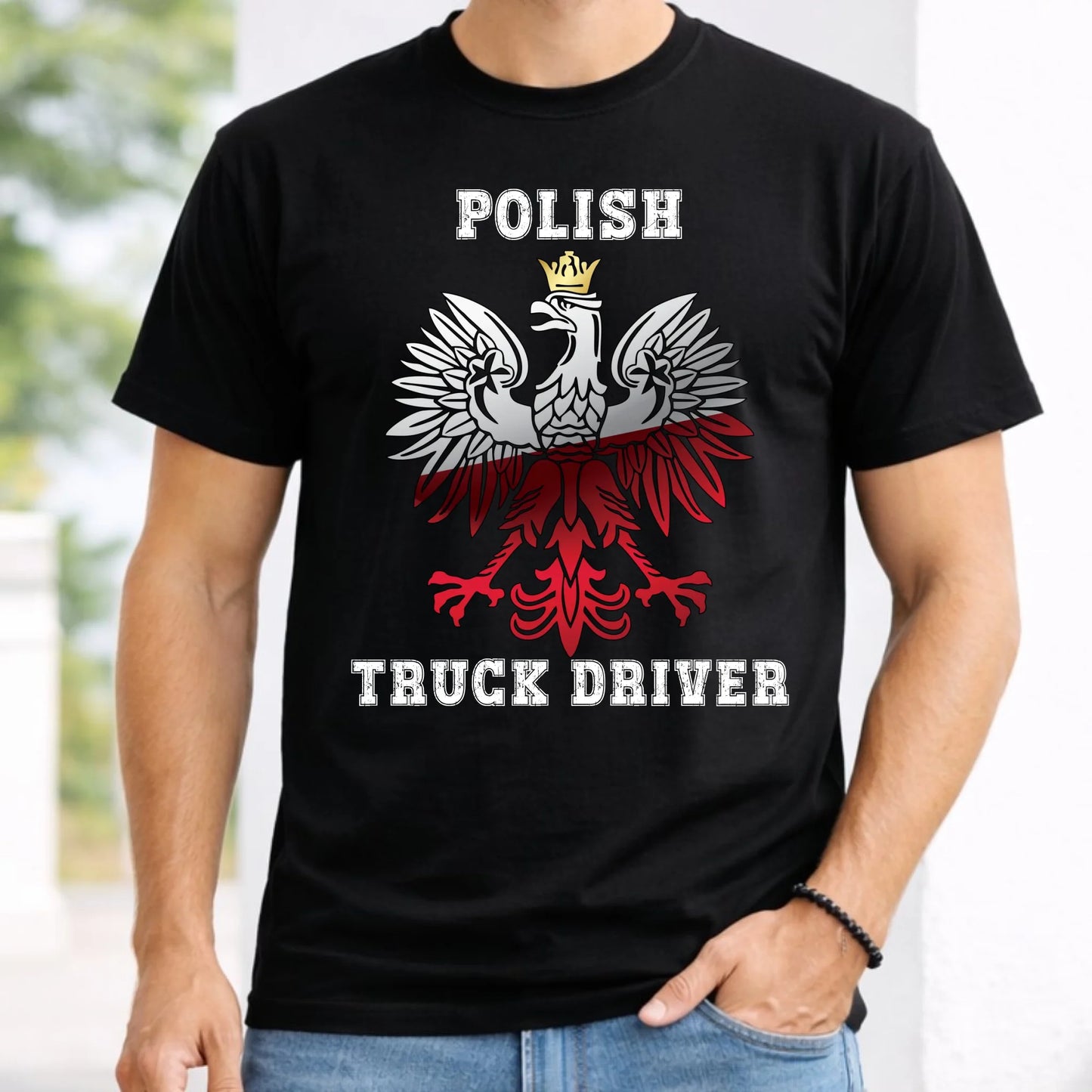 Koszulka męska dla kierowcy ciężarówki - Polish Truck Driver ZKT06