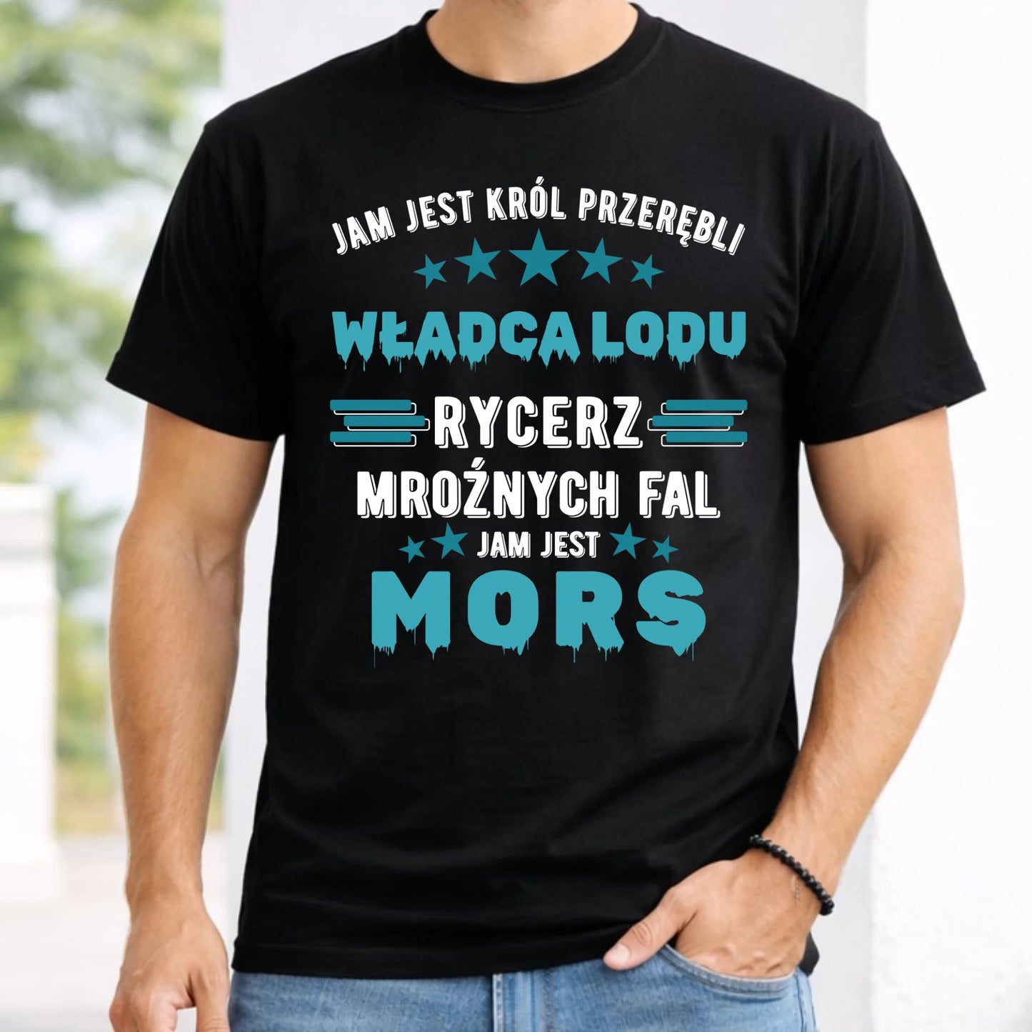 Koszulka męska - prezent dla morsa - Jam jest Król przerębli Jam jest mors HM13