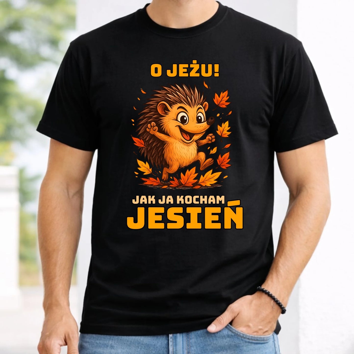 Koszulka męska jesienna - O JEŻU! Jak ja kocham jesień JS31