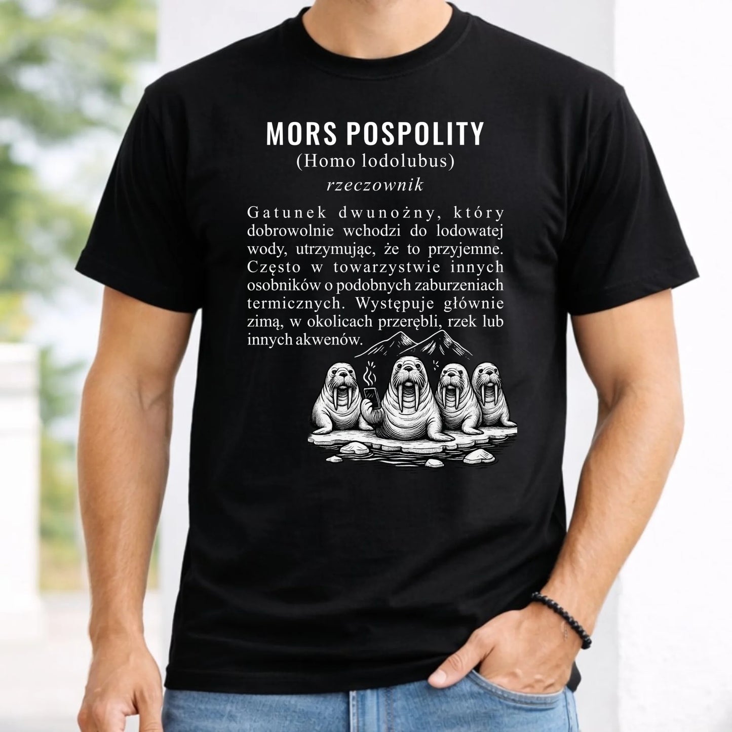 Koszulka męska - prezent dla morsa - Mors pospolity [Homo lodolubus] HM12